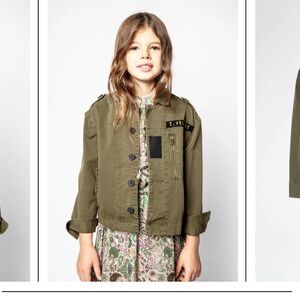 NWT Zadig & Voltaire Kids Olive Jacket
